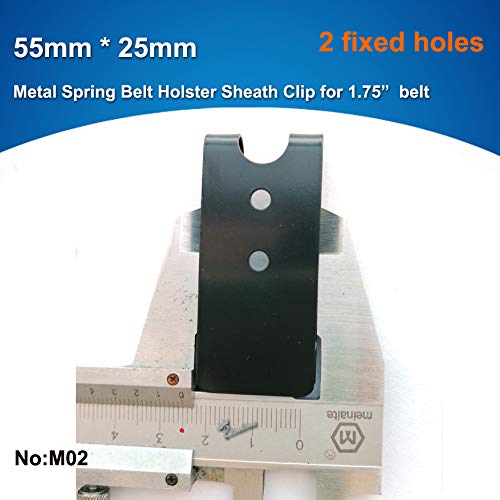 SZFNSEN Mini Metal Belt Black Clips for Leather Kydex Holster Sheath Attachments Knife Sheaths Knife & More (2pcs Clips with 4pcs Screws) - Image 5