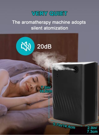 جهاز توزيع الزيوت العطرية المتقدم، موزع رائحة ذكي، معطر جو محمول يعمل بمنفذ USB للمنزل والمكتب والفندق، 200 مل، لون أسود - view 2