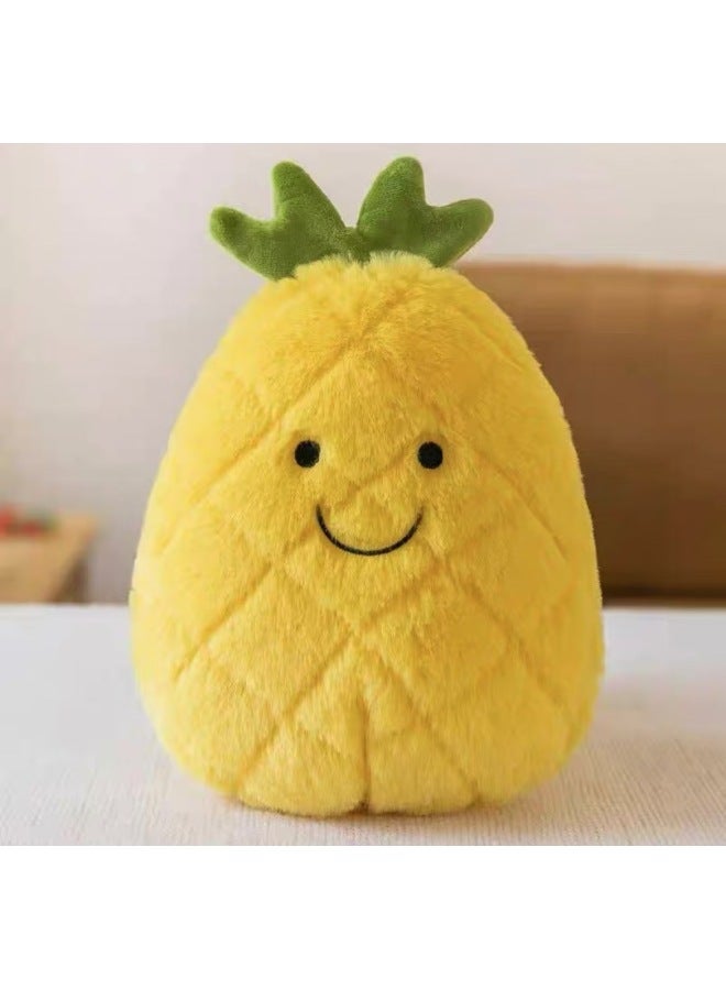 Cartoon Eight Inch Soft Fruit Doll Grab Machine Doll Wedding Throw Doll Children's Doll Plush Toy Wholesale-Color:Pineapple-Height:20- About 25cm (0.1kg) - Image 1