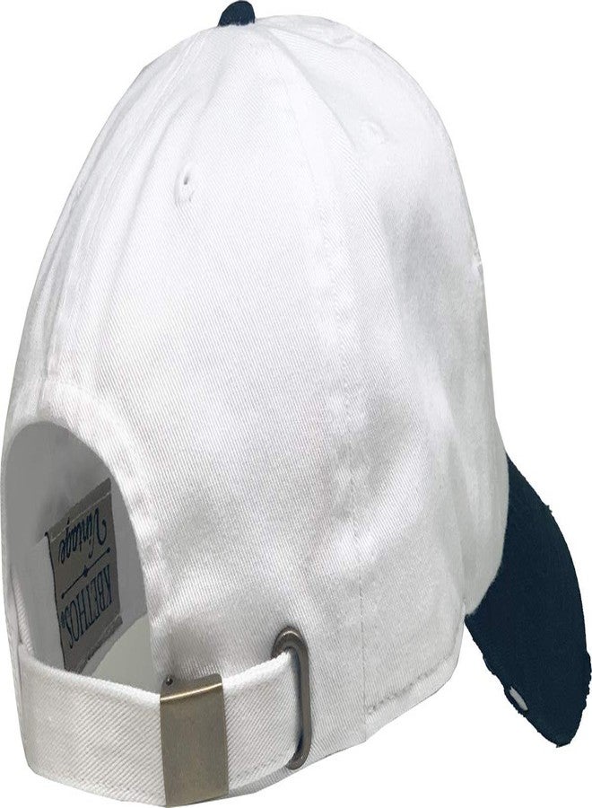 KBETHOS KBE-Vintage 2T-WHT-BLK Vintage Washed Distressed Cotton Dad Hat Baseball Cap Adjustable Polo Trucker Unisex Style Headwear - Image 5
