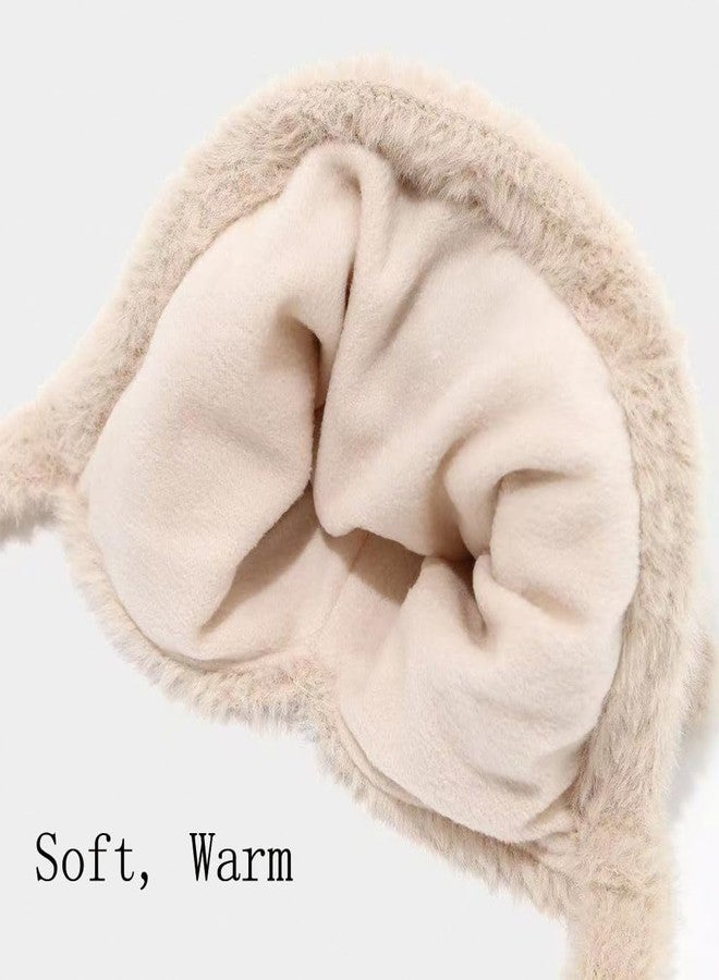 KORADI Girls Knit Hat Cute Penguin Fuzzy Beanie Hats Boys Winter Warm Flecce Lining Cap with Earflap 2-8 Years White - Image 5