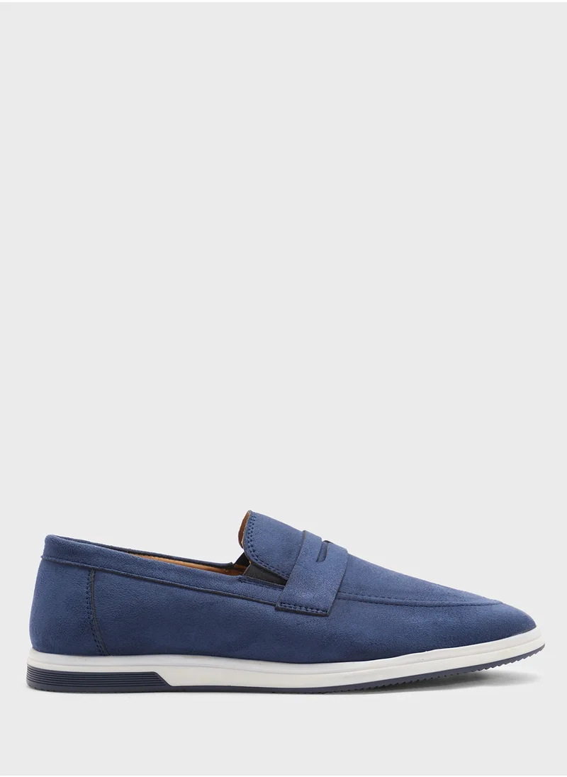 Robert Wood Suede Casual Slip Ons Loafers