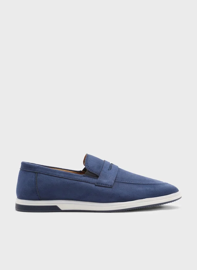 Robert Wood Suede Casual Slip Ons Loafers