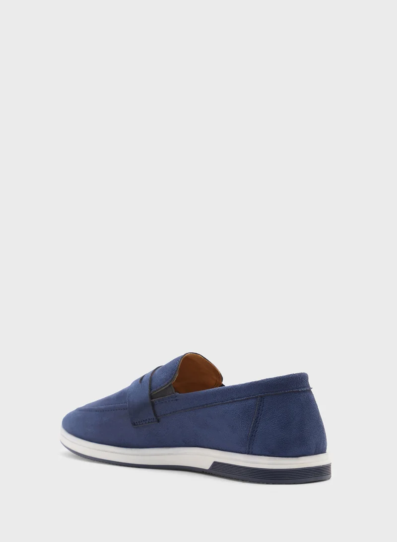 Robert Wood Suede Casual Slip Ons Loafers