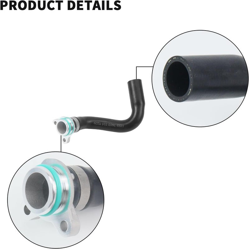 Bomunik Coolant Hose Thermo to Block Metal Flange Hose Connector for BMW N20 N52 N55 N54 (2009-2015) - Image 5