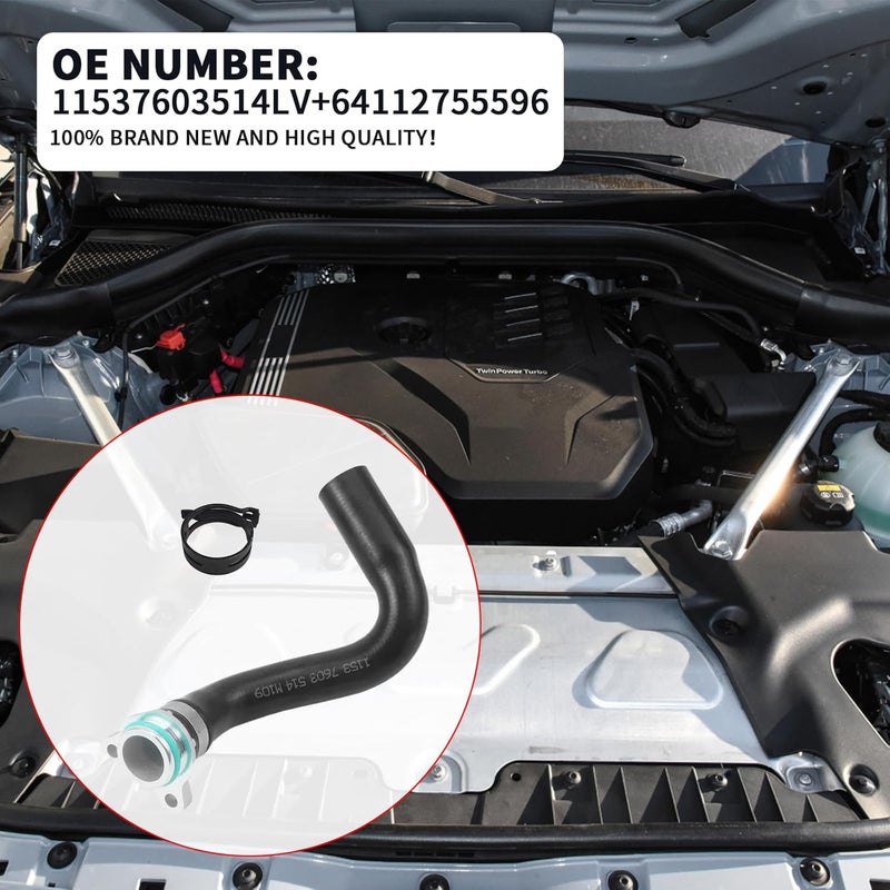 Bomunik Coolant Hose Thermo to Block Metal Flange Hose Connector for BMW N20 N52 N55 N54 (2009-2015) - Image 3