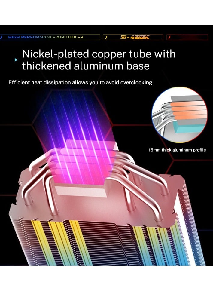 ARGB CPU Air Cooler, AK120 SE ARB, 4 Heatpipes, PWM Quiet Fan CPU Cooler with S-FDB Bearing, for AMD AM4/AM5/Intel LGA1700/1150/1151/1200 - Image 2
