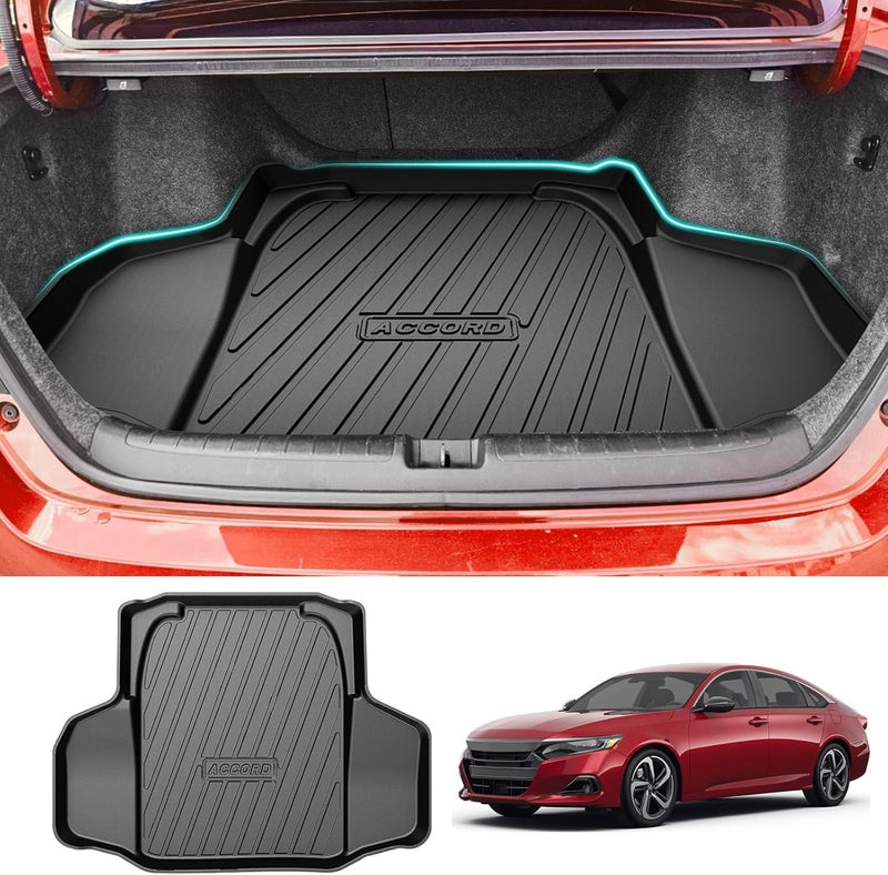 Mixsuper Rear Cargo Liner 3D TPO Durable Odorless Trunk Floor Mat for Honda Accord 2018-2021 - Image 1