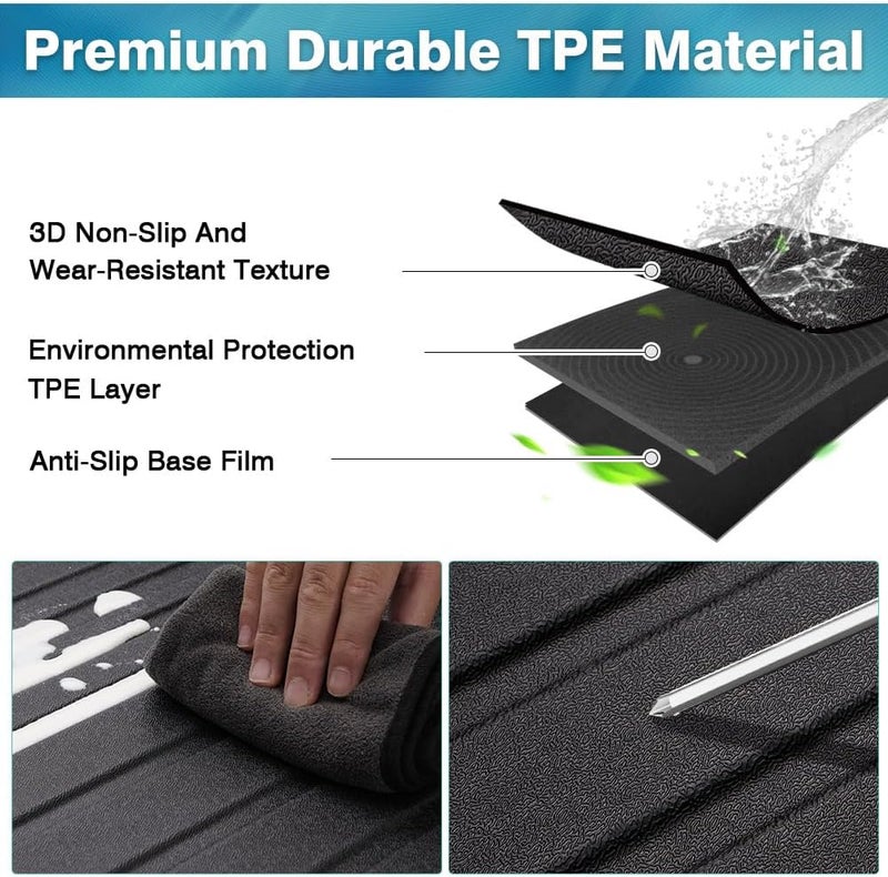 Mixsuper Rear Cargo Liner 3D TPO Durable Odorless Trunk Floor Mat for Honda Accord 2018-2021 - Image 5