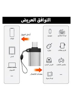 erorex USB 3.0 to USB C Adapter with Lanyard(2 Pack), USB C to USB Adapter, Type C Male to Type A Female Adapter, Compatible with iPad Pro/MacBook Pro/Microsoft/Tablet/Type C Phones and Headphones  - Image 4