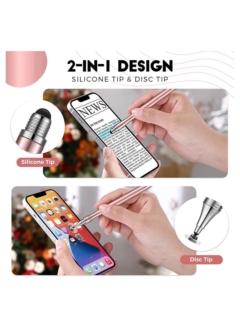 Stylus Pen for Touch Screen 2 in 1 Phone Tablet Portable Universal Capacitive Handwriting Browsing Drawing Compatible with Most Devices