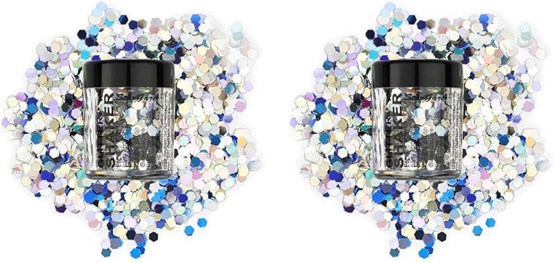 Stargazer Chunky Glitter Shaker Holo Cosmetic glitter for use on The Eyes lips face body hair and nails Pack of 2