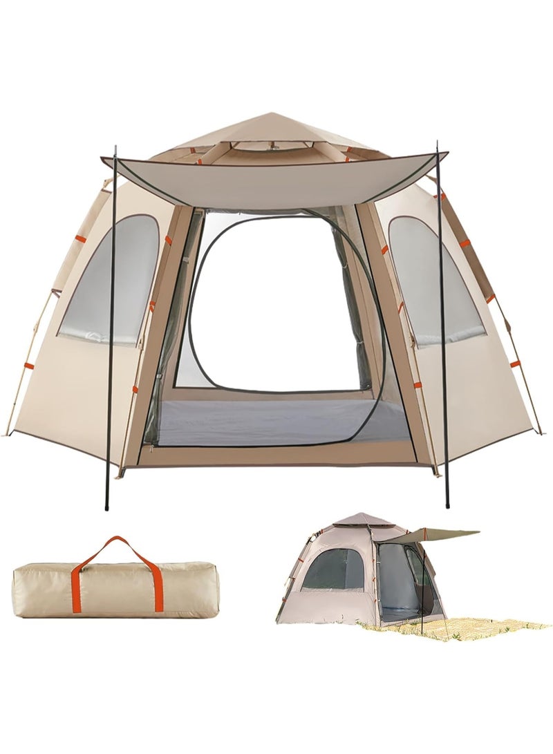 DubaiGallery Automatic Cabin-Style Camping Tent for 4-8 Person with Sunshade Canopy, UV-Blocking Fabric, Two-Way Ventilated Mesh Doors, Secure Rope System & High-Strength Poles – Suitable for Family Travel, Picnics, Hiking, Fishing & Outdoor Living - Image 3