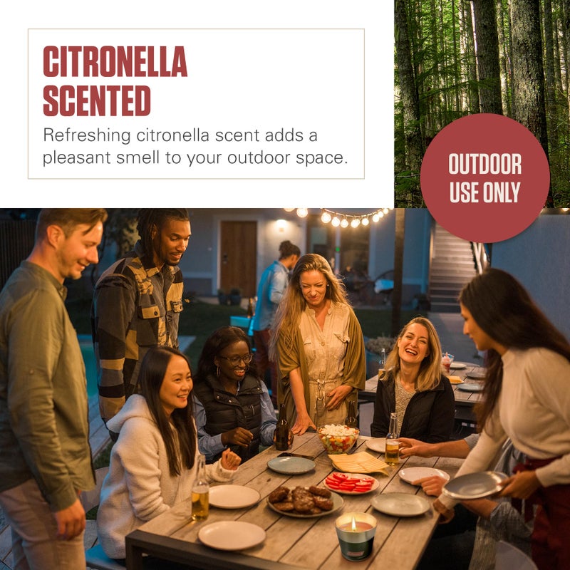 Coleman Outdoor Citronella Candle, Decorative Tin Candle for Patio, Backyard, Camping, and Outdoor Use, Includes Lid for Protection, Up to 25 Hours Burn Time, 11oz - Image 4