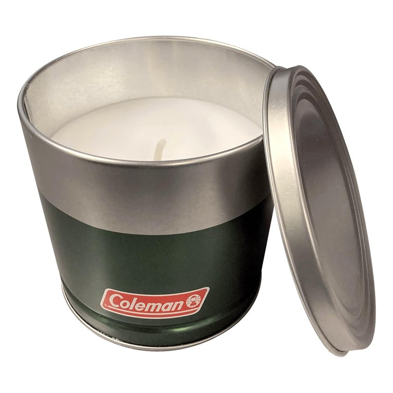 Coleman Outdoor Citronella Candle, Decorative Tin Candle for Patio, Backyard, Camping, and Outdoor Use, Includes Lid for Protection, Up to 25 Hours Burn Time, 11oz - Image 1
