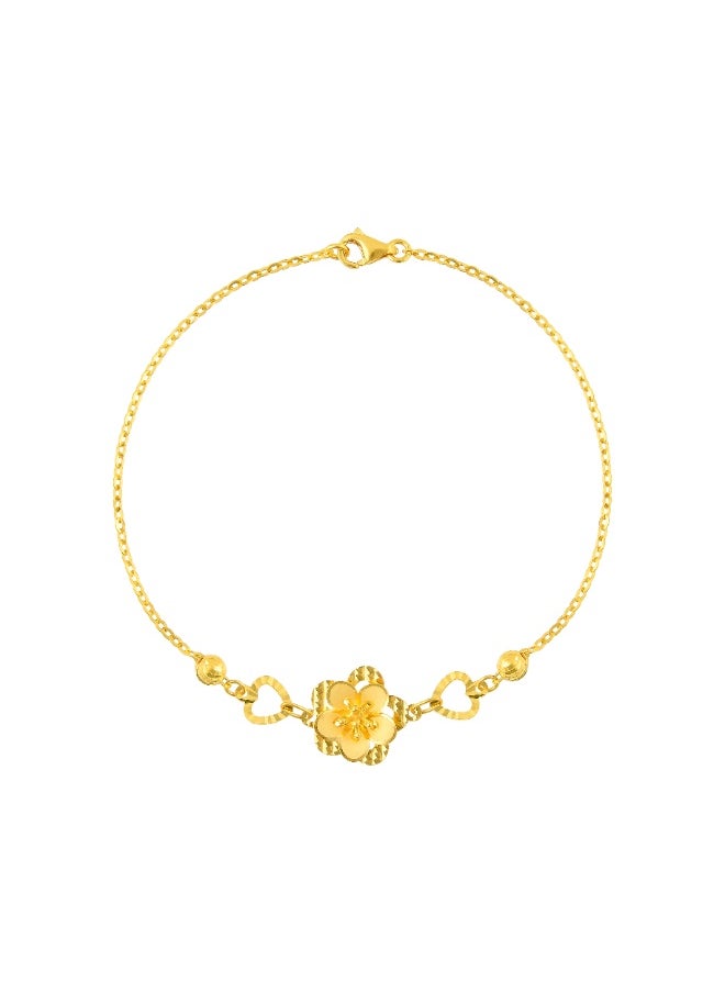 BAFLEH JEWELLERY Blossom in Gold 22KT Flower Bracelet by Bafleh Jewellery  - Image 1