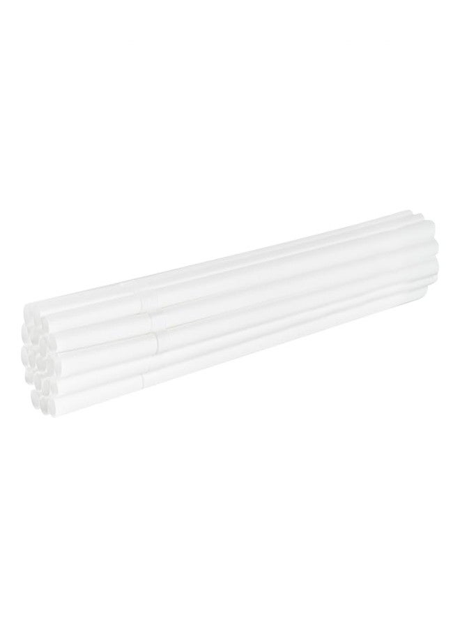 Restaurantware-Basic Nature 8.3 Inch Compostable Straws, 100 Disposable Straws - Sturdy, Flexible Neck, White PLA / PBAT Straw, BPI-Certified, For Hot And Cold Drinks - Image 2