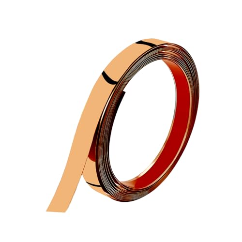 VOLO Stainless Steel 5 Meter/16.4ft Mirror Finish Weather Strip – Waterproof Self-Adhesive Tape for Tile Gap, Wall, Cabinet, Kitchen & Floor – Peel & Stick Adhesive Strip (ROSE GOLD, 25MM (1 INCH)) - Image 1