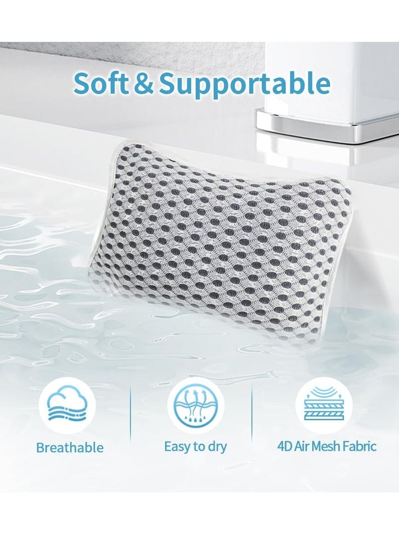 CONBELLA Luxury Bath Pillows for Tub, Slip Resistant Waterproof Bath Pillows for Tub Neck and Back Support with 2 Strong Suction Cups, Relaxing Spa Essentials  - Image 3