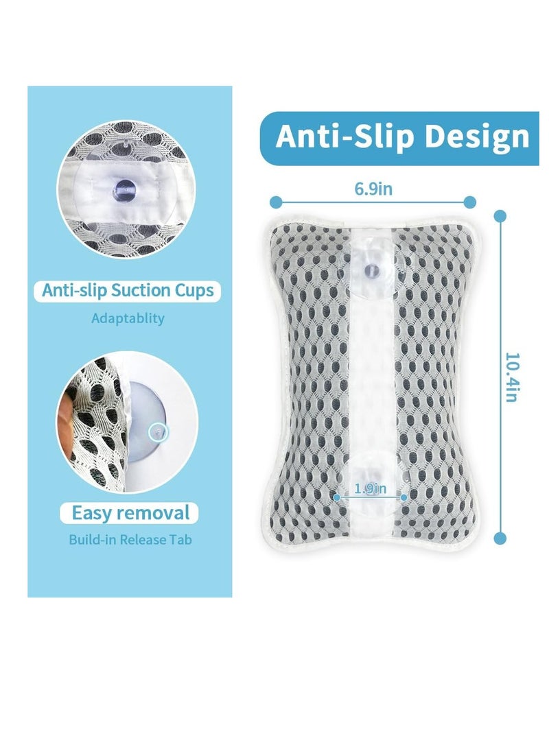 CONBELLA Luxury Bath Pillows for Tub, Slip Resistant Waterproof Bath Pillows for Tub Neck and Back Support with 2 Strong Suction Cups, Relaxing Spa Essentials  - Image 4
