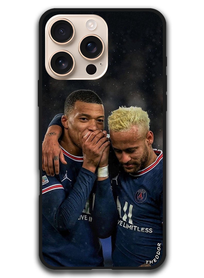 Theodor Protective Case Anti Scratch Shock Proof Bumper Cover For iPhone 16 Pro Max (6.9)-inch Mbappe and Neymar 1 - Image 1