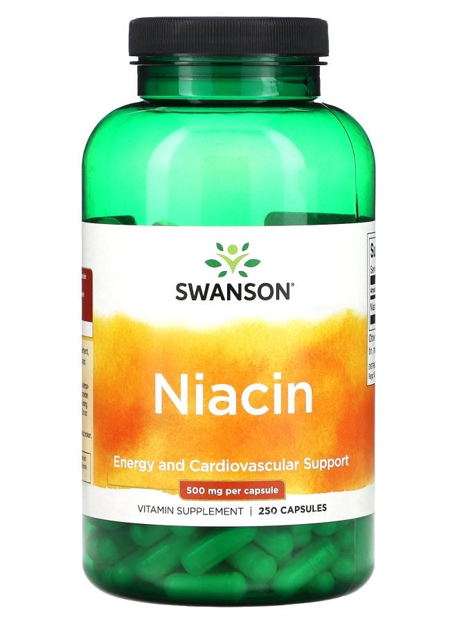 Niacin 500 mg 250 Capsules