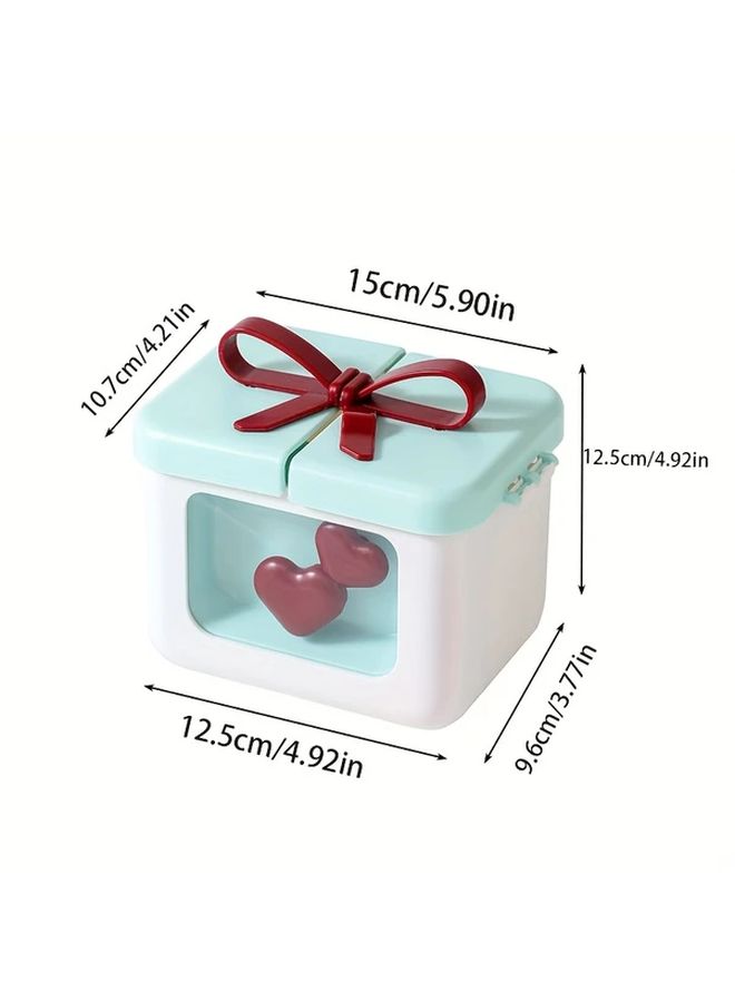 2025 New Bow Magnetic Lid Lipstick Storage Box Elegant Yellow Dustproof Cosmetics Organizer For Nail Polish Perfect Desktop Display Case With Drawer Vanity Solution Ideal Christmas Birthday Gift - Image 3