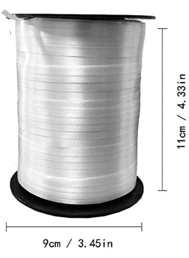 بارتي تايم 500 ياردة بالون الشباك الشريط مجعد الشريط لفة بالونات سلسلة لحفل زفاف مهرجان الديكور هدية التفاف الخ الأبيض - Image 2