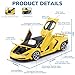 FRJV Toy Cars 118 Diecast Cars LP770 Metal Sports Car Model Car KitsCarros De Coleccion for Adults and KidsPull Back Cars with Lights and SoundsBig Toy Cars for Boys Age 47Yellow - Image 4