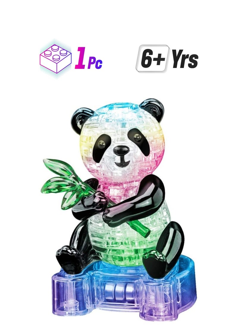 SYOSI For Adults DIY 3D Crystal Puzzles Panda 3D Puzzle Plastic Home Decoration Birthday Toy for Children Kids Age 6 7 9 10 11 12 Years Old Adult Crystal Puzzles  - Image 1