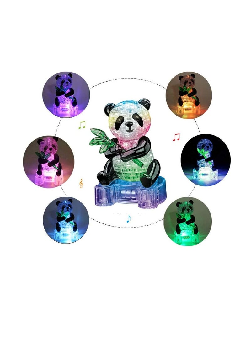 SYOSI For Adults DIY 3D Crystal Puzzles Panda 3D Puzzle Plastic Home Decoration Birthday Toy for Children Kids Age 6 7 9 10 11 12 Years Old Adult Crystal Puzzles  - Image 2