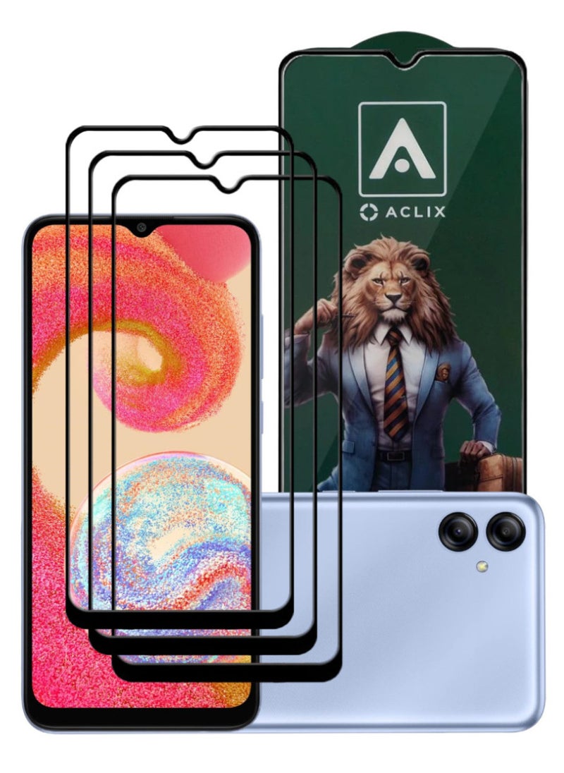 ACLIX 3 Pieces Antistatic ESD Dustproof Premium Quality High Definition Tempered Glass Screen Protector Designed For Samsung Galaxy A04e - Image 1