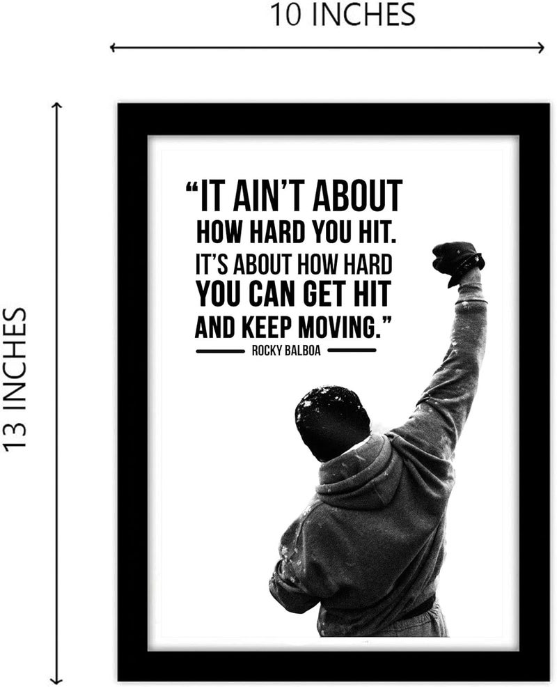 GRAY WALL Good Hope Acrylic Glass Sylvester Stallone Rocky Balboa Quote Framed Poster, Multicolor For Room & Office (10 Inch X 13 Inch, Framed) - Image 5