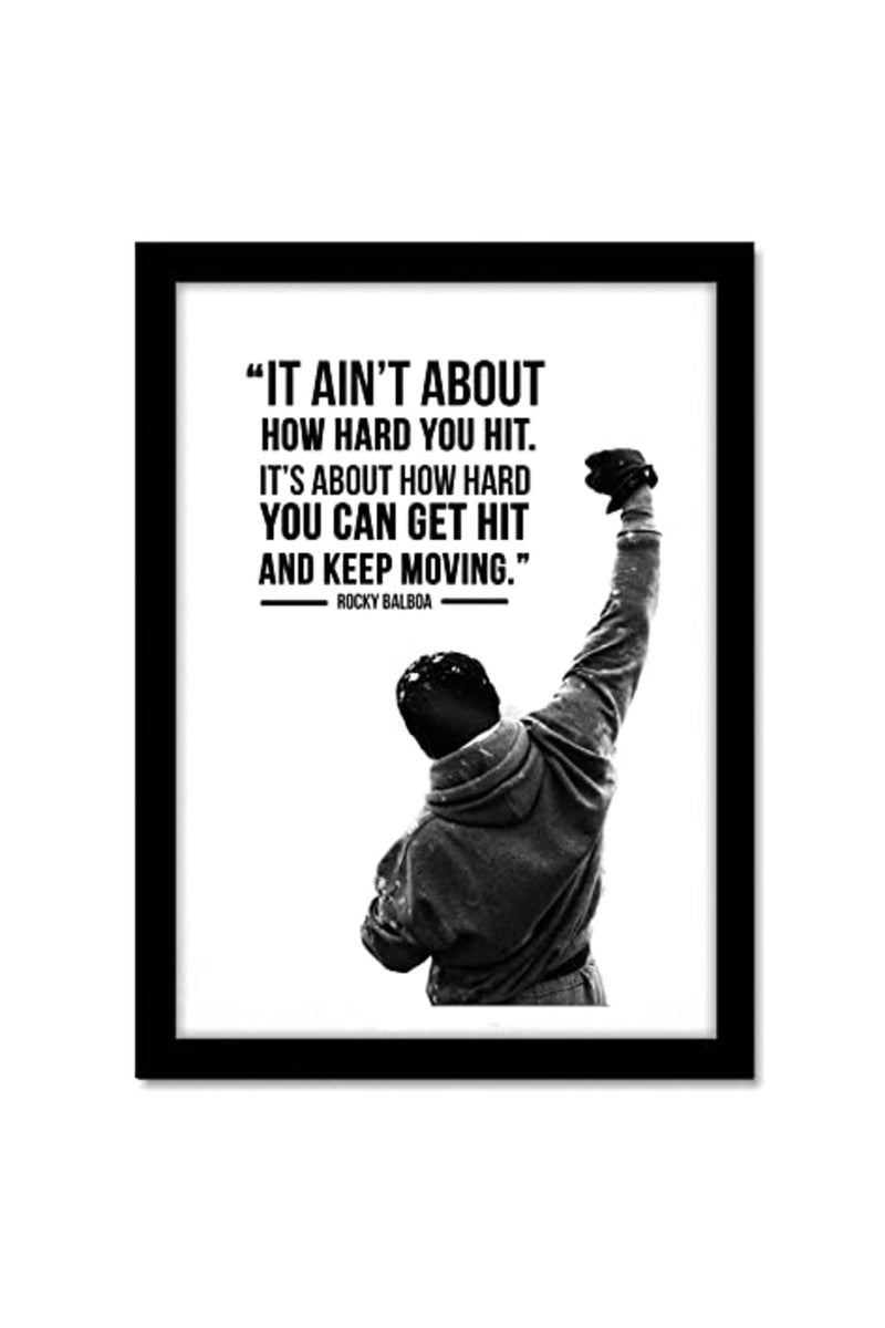 GRAY WALL Good Hope Acrylic Glass Sylvester Stallone Rocky Balboa Quote Framed Poster, Multicolor For Room & Office (10 Inch X 13 Inch, Framed) - Image 2
