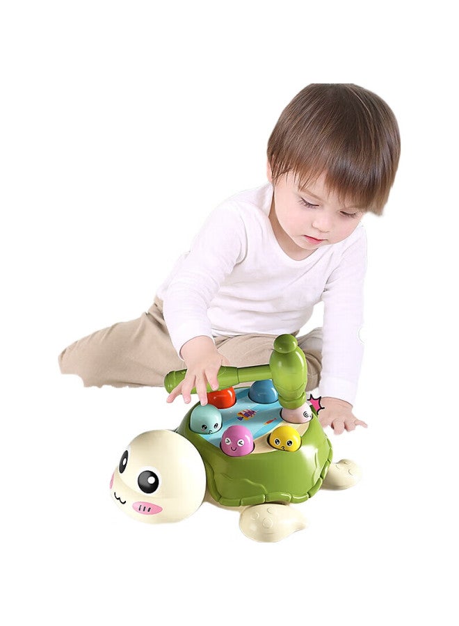 Xst Turtle Whack Toy With Double Hammers, Early Education Game For 1.5-Year Babies, Educational Knocking Toy, Birthday Gift For Boys - Image 1