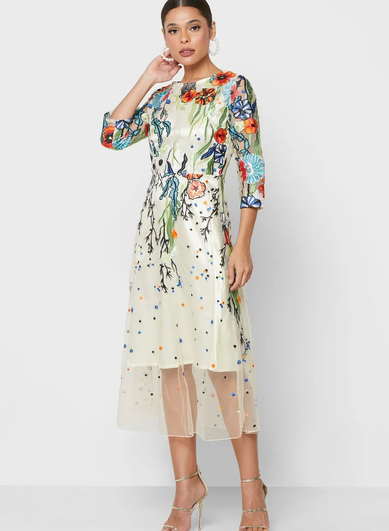 Ella Limited Edition Embroidered Tulle Dress