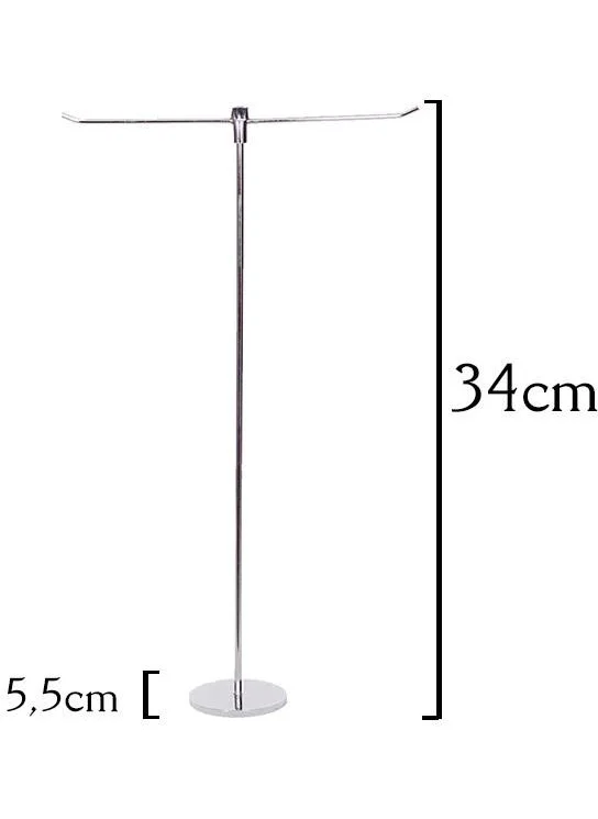 Saturndesign Desktop Swallow Red Crescent + Turkish Flag + Chrome T-Pole Table Flag Set
