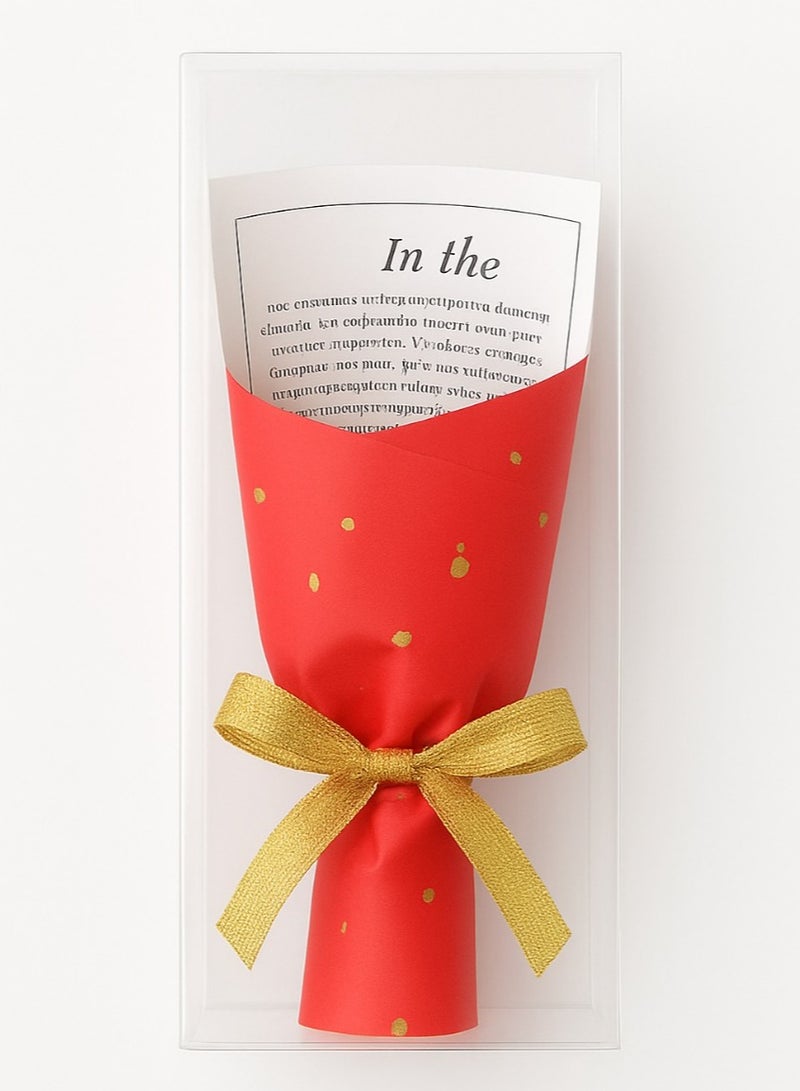 Flower Bouquet, Mini Teddy Bear Bouquet with Artificial Rose for Students, Perfect Romantic Gift for Occasions, Valentine's Day, Mother's Day, and Birthdays - Image 3