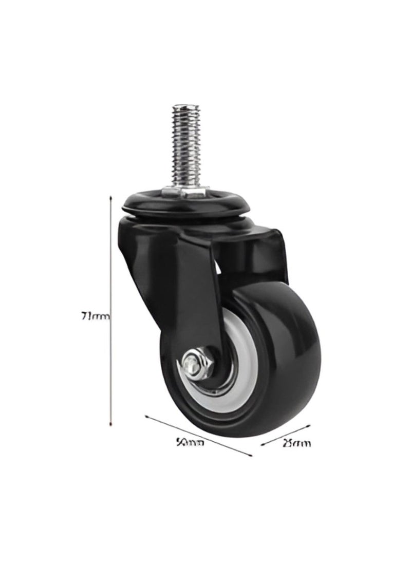 ORZINPRO ORZINPRO 2 inch Heavy Duty Caster Wheels Screw Type No Noise Wheels Heavy Duty Casters Pack of 4  - Image 3