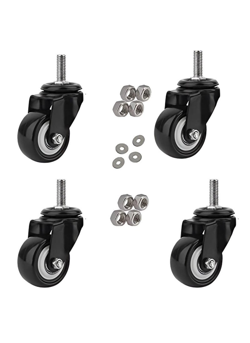 ORZINPRO ORZINPRO 2 inch Heavy Duty Caster Wheels Screw Type No Noise Wheels Heavy Duty Casters Pack of 4  - Image 1