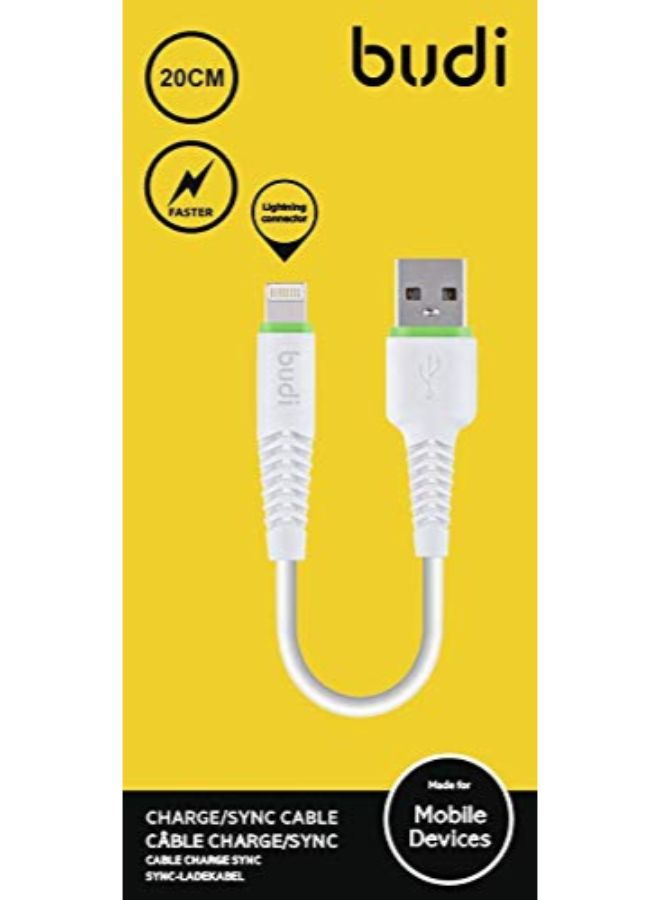 NIBEMINENT Lightening Charging Cable For Mobile Phone White - Image 3