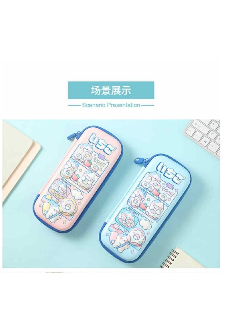 ام اند جي - Chenguang cat EVA waterproof pen bag anti-fall three-layer Pencil case - No:APB903XP - Image 1
