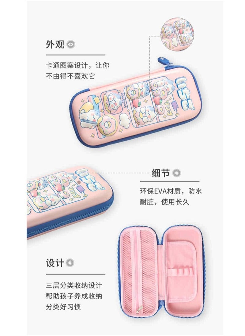 ام اند جي - Chenguang cat EVA waterproof pen bag anti-fall three-layer Pencil case - No:APB903XP - Image 1