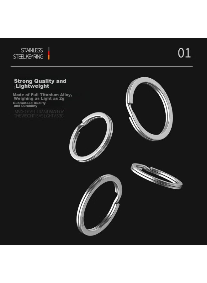 Laben Titanium Alloy Key Ring, Keychain, Quick-release Hook, Car Flat Ring, Flat Round Ring, Key Ring Accessory - Image 2