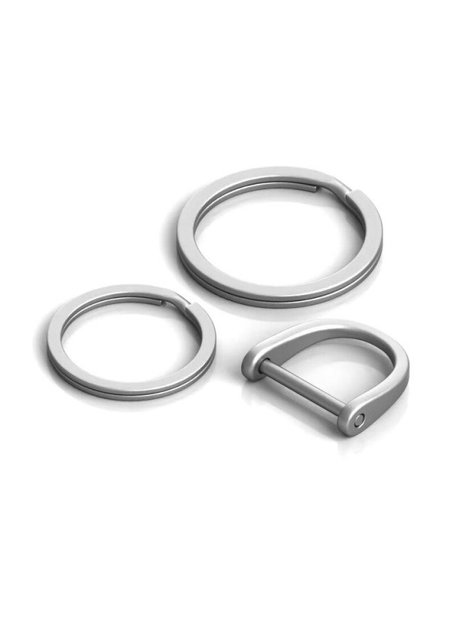 Laben Titanium Alloy Key Ring, Keychain, Quick-release Hook, Car Flat Ring, Flat Round Ring, Key Ring Accessory - Image 1
