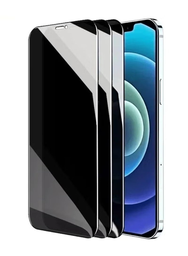 TIGER iPhone 13 Privacy Screen Protector 3-Pack – 6.6 Inch Anti-Spy Tempered Glass, Scratch-Resistant, Full-Coverage iPhone 13 Glass Protectors - Image 1