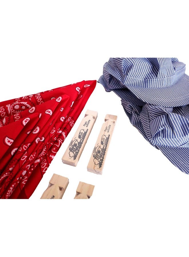 Dondor Children's Train Conductor Dress Up - Hat, Whistle, and Bandana (4 SETS)  - Image 5