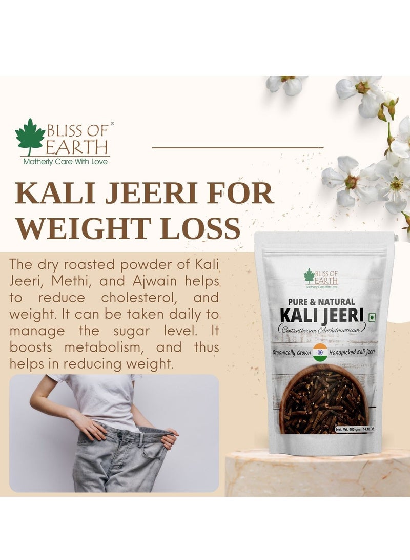 BLISS OF EARTH 2X400gm Kali Jeeri Bitter Cumin Kadwa Jeera Black Cumin Fresh & Organic Good for Health  - Image 4