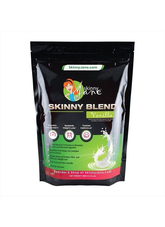 Skinny Jane - Skinny Blend - Best Tasting Protein Shake for Women - Slim Fast Weight Loss Shakes - Meal Replacement - Low Carb Breakfast - Diet Supplement - Appetite Suppressant - 30 Delicious Shakes (Vanilla) - Image 1