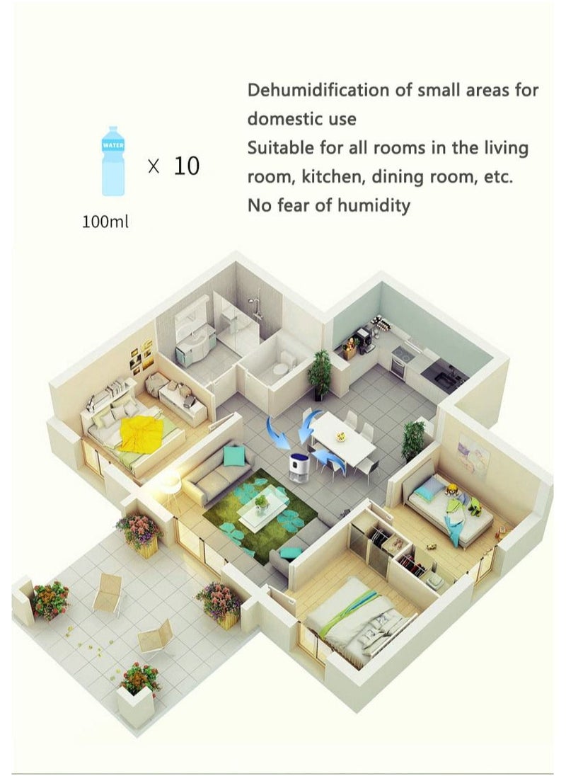 Dehumidifier Home Silent Smart Dehumidifier Mini Home Dehumidifier White